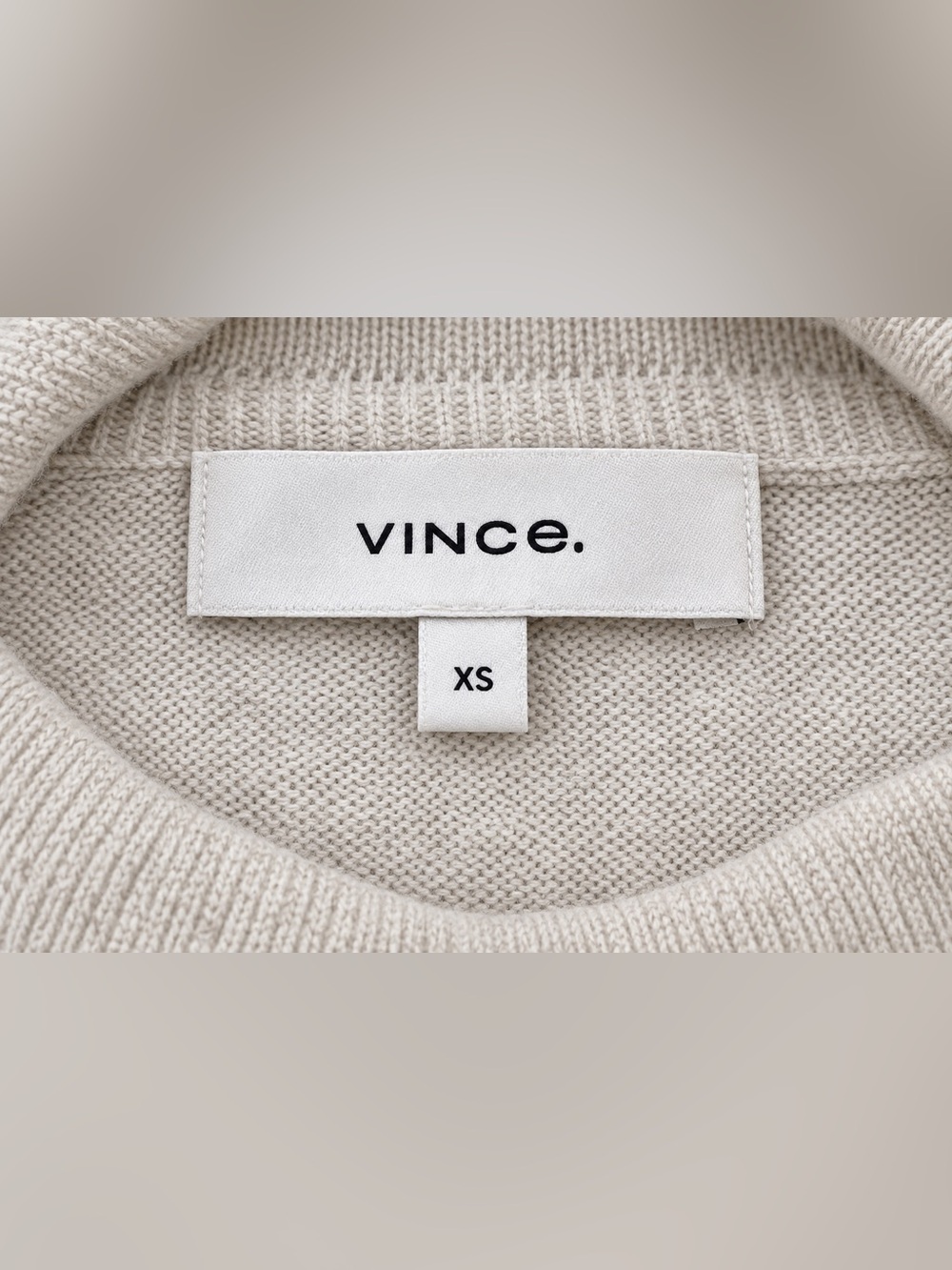Vince Wool Cashmere Blend Mock Neck Sweater – XS – Oatmeal Heather - Picture 3 of 6